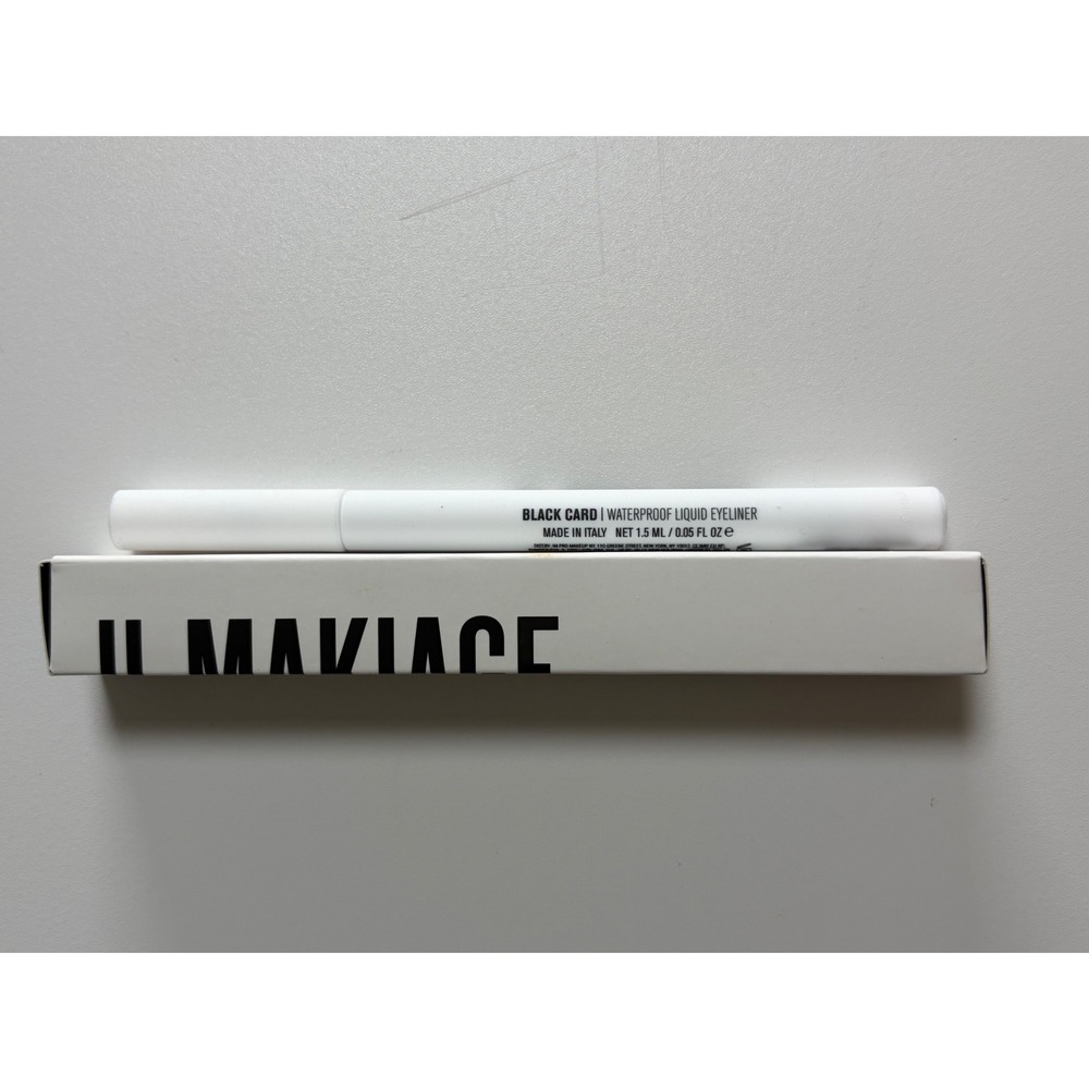 IL MAKIAGE Black Card Waterproof Liquid Eyeliner Felt Tip Pen Black 1.5ml NEW